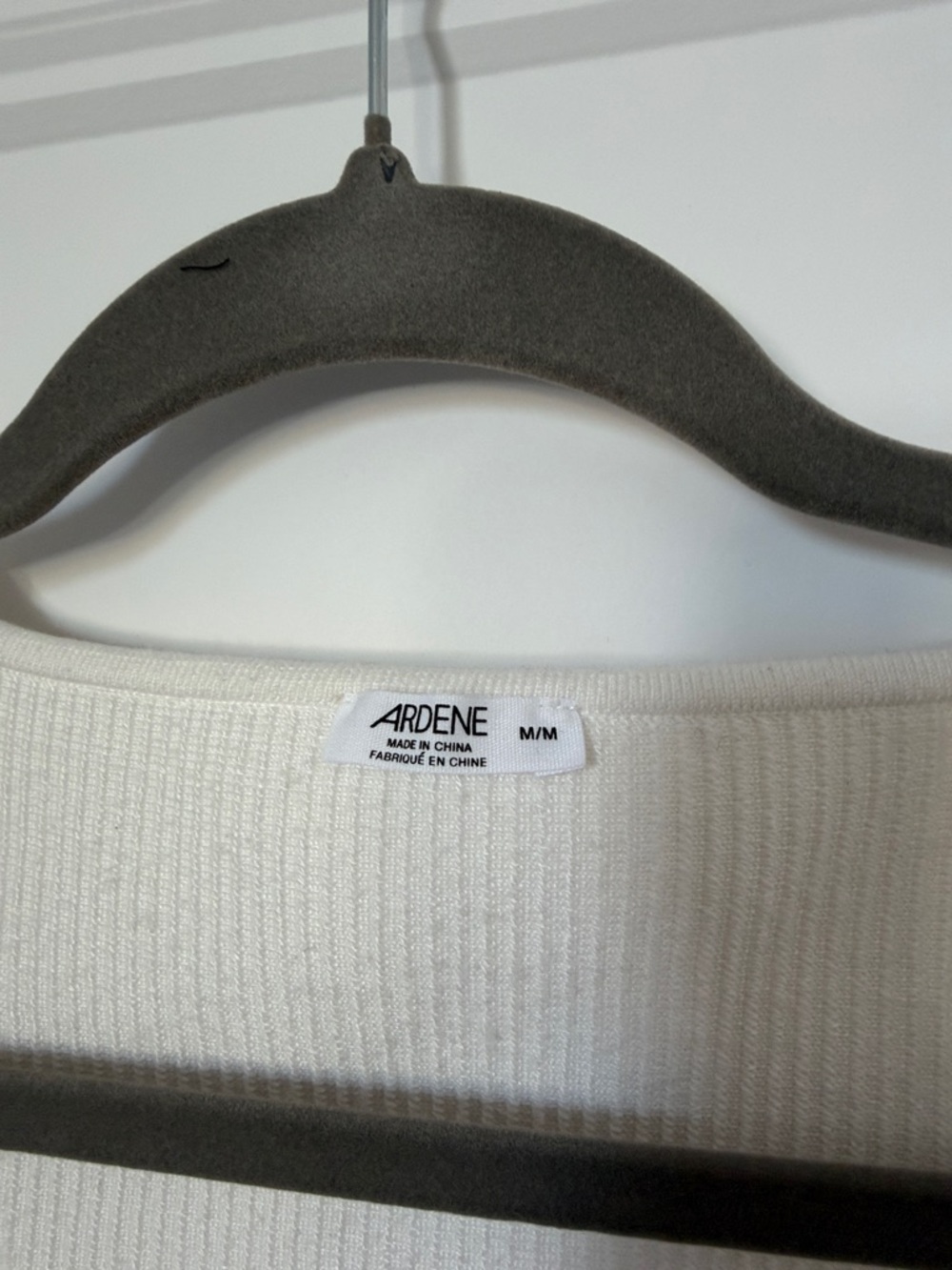 Cream Ribbed Square-Neck Crop Top - Picture 2 of 3
